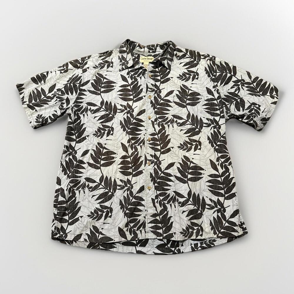 Cooke Street Honolulu Vintage Men Floral‎ Hawaiian Print Cotton Button Shirt 2XL